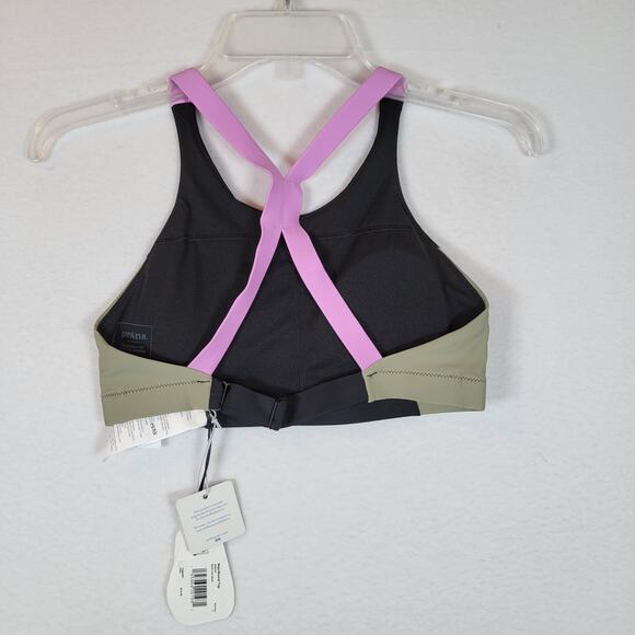 prAna Womens Baja Bound Athletic Bikini Top Swimwear Size Small Black Racerback - Picture 5 of 5